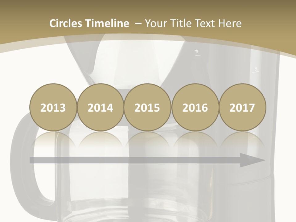 A Black Coffee Maker On A White Background PowerPoint Template