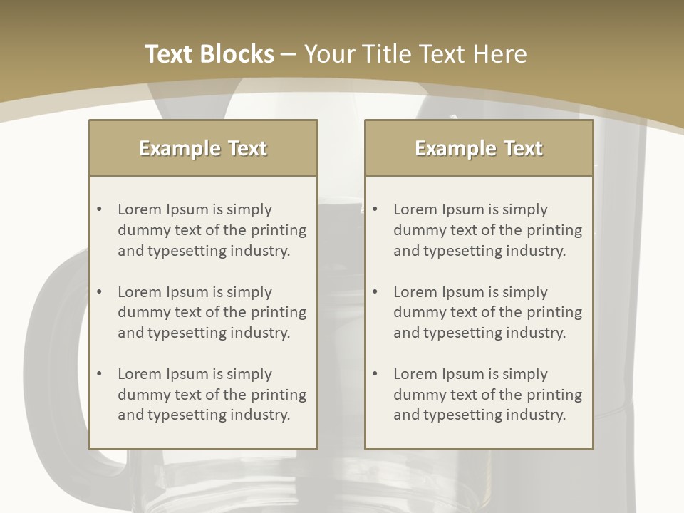 A Black Coffee Maker On A White Background PowerPoint Template