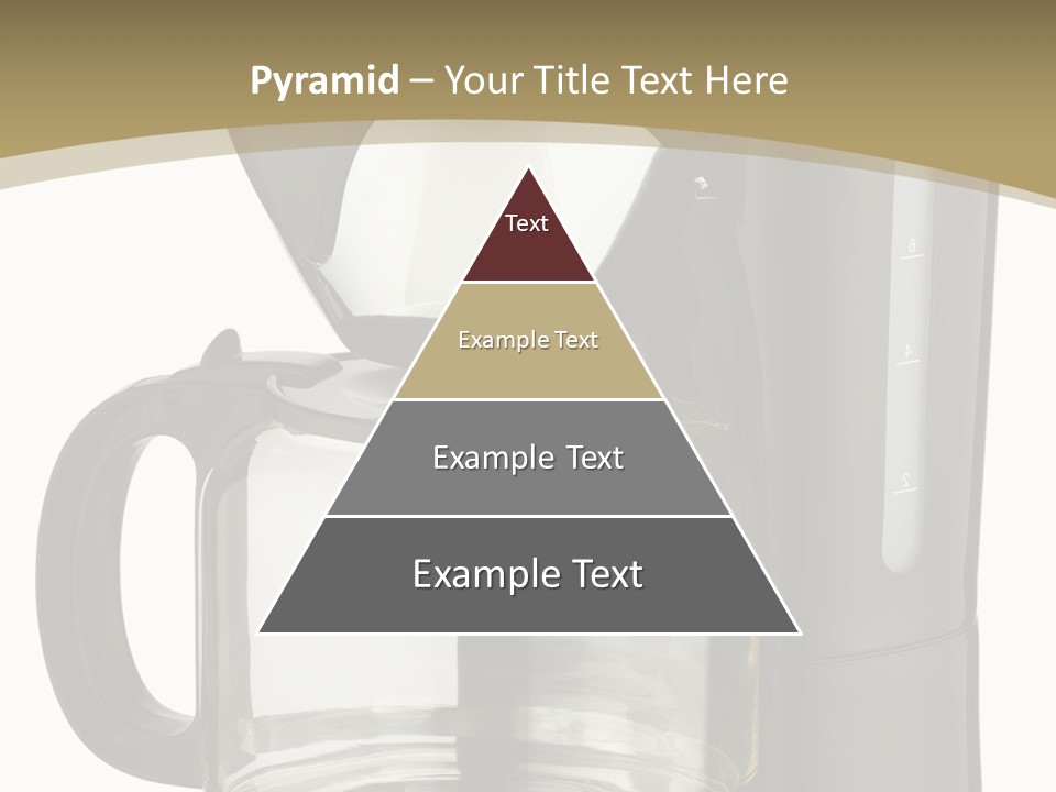 A Black Coffee Maker On A White Background PowerPoint Template