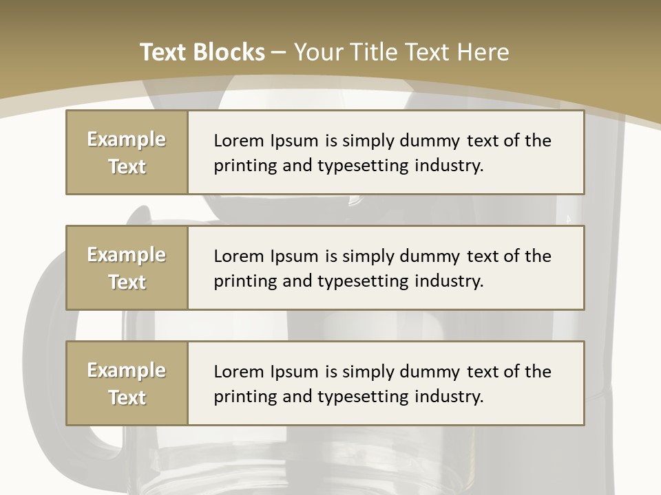 A Black Coffee Maker On A White Background PowerPoint Template
