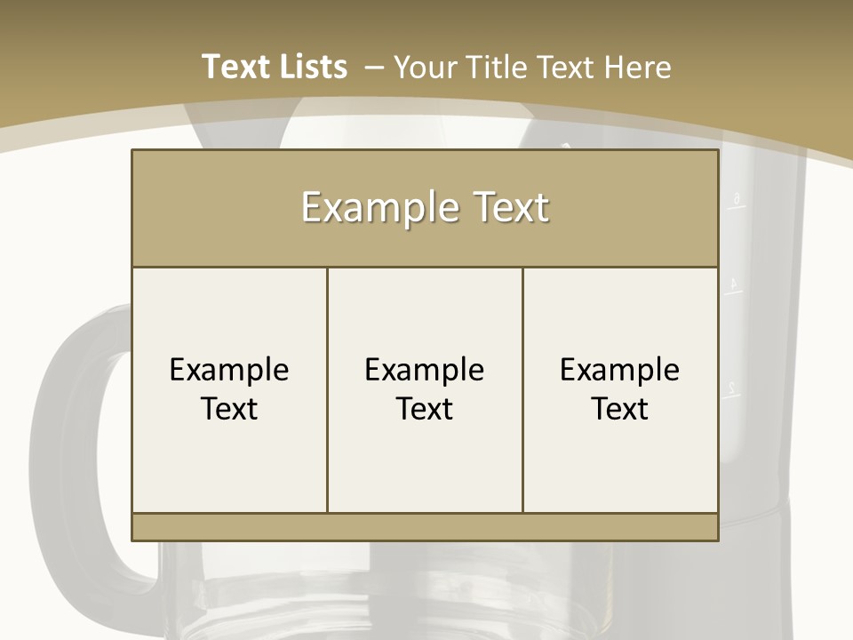 A Black Coffee Maker On A White Background PowerPoint Template