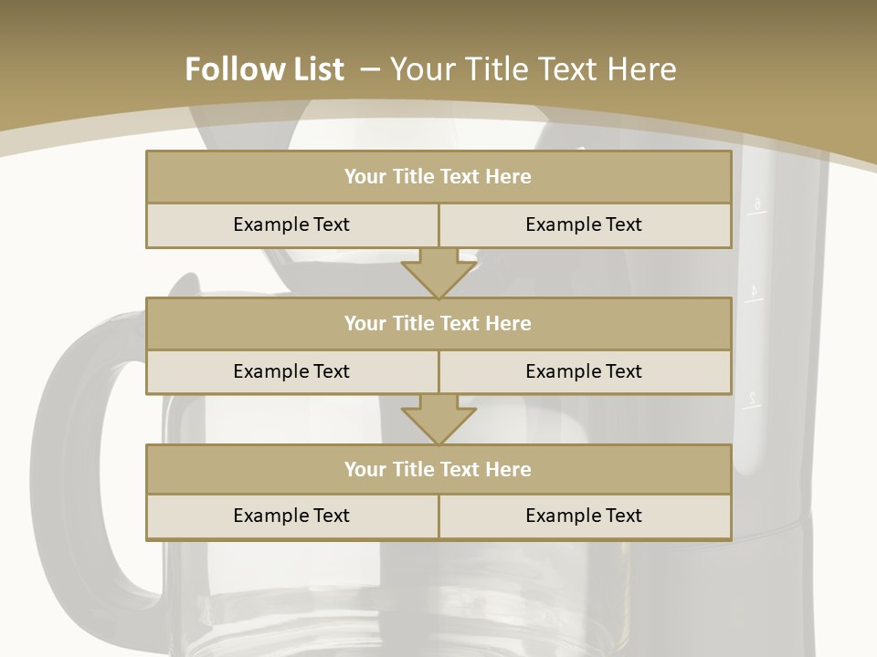 A Black Coffee Maker On A White Background PowerPoint Template
