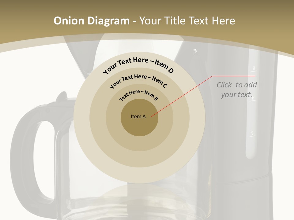 A Black Coffee Maker On A White Background PowerPoint Template