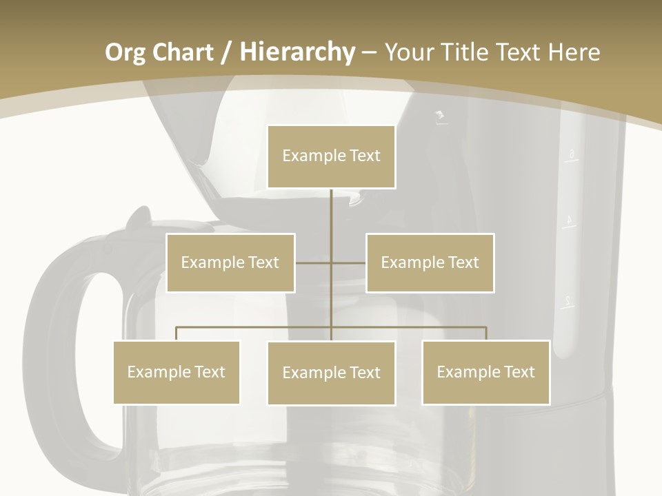 A Black Coffee Maker On A White Background PowerPoint Template