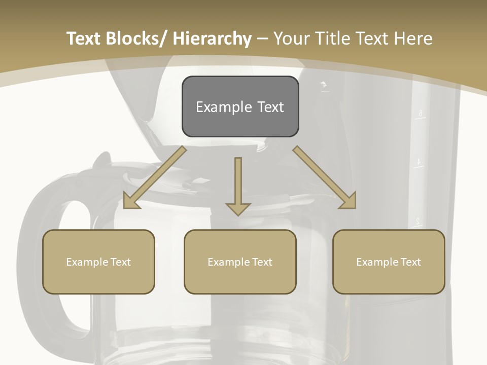 A Black Coffee Maker On A White Background PowerPoint Template