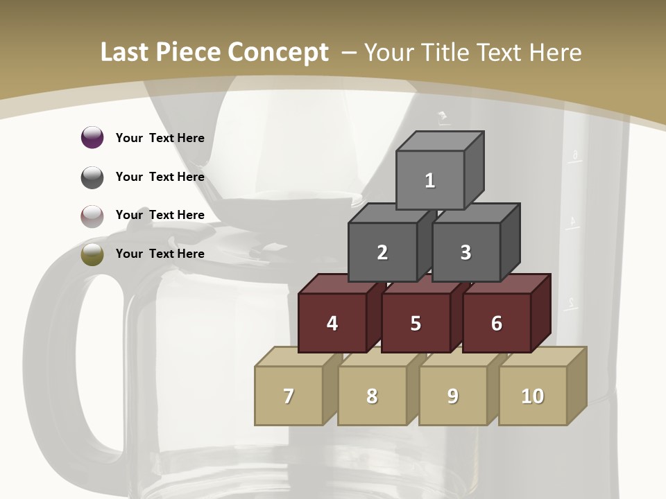 A Black Coffee Maker On A White Background PowerPoint Template