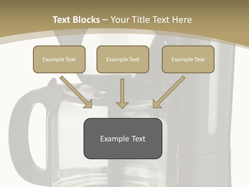 A Black Coffee Maker On A White Background PowerPoint Template