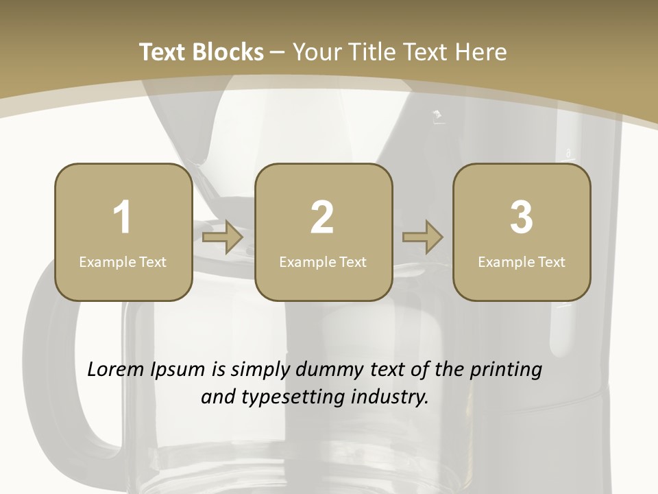 A Black Coffee Maker On A White Background PowerPoint Template