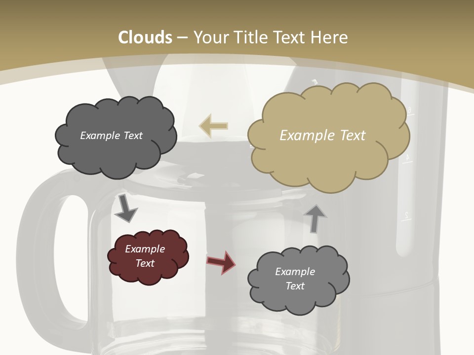 A Black Coffee Maker On A White Background PowerPoint Template