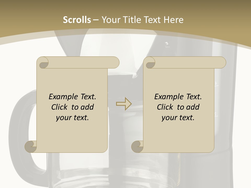A Black Coffee Maker On A White Background PowerPoint Template