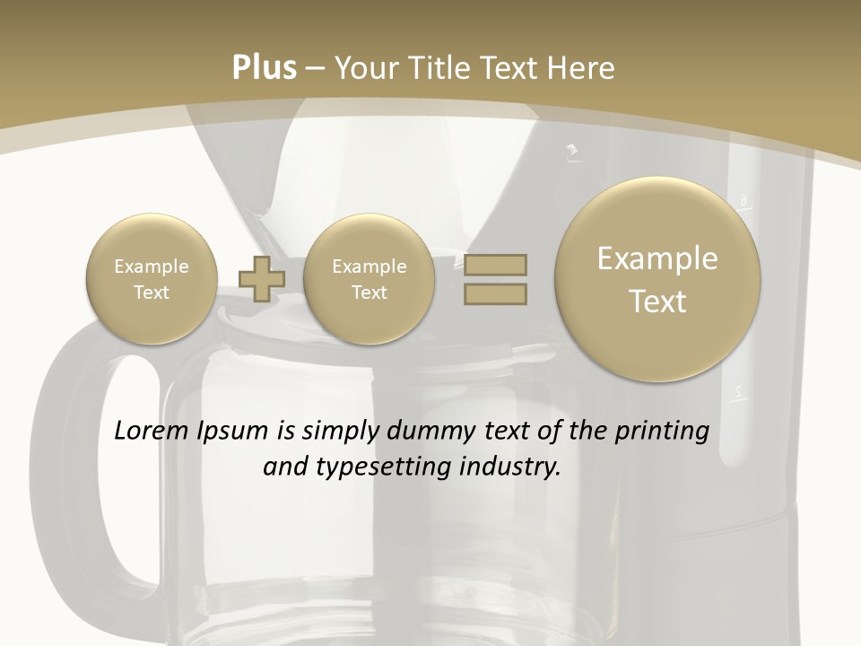 A Black Coffee Maker On A White Background PowerPoint Template
