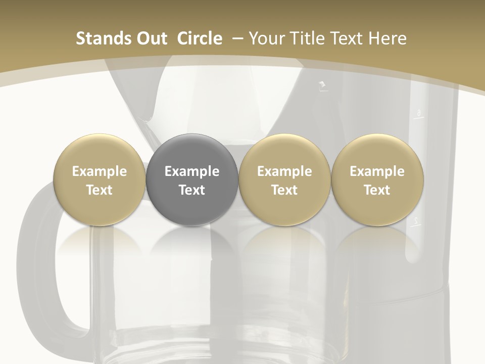 A Black Coffee Maker On A White Background PowerPoint Template