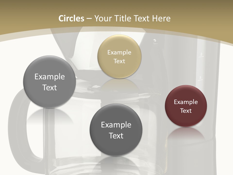 A Black Coffee Maker On A White Background PowerPoint Template