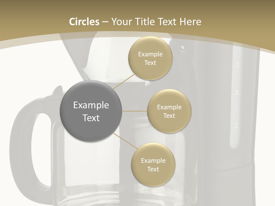 A Black Coffee Maker On A White Background PowerPoint Template