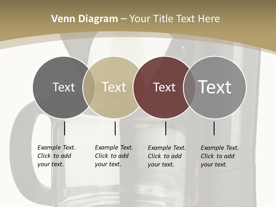 A Black Coffee Maker On A White Background PowerPoint Template