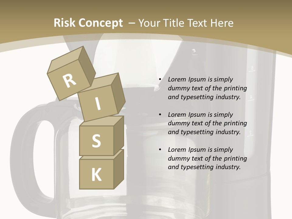 A Black Coffee Maker On A White Background PowerPoint Template