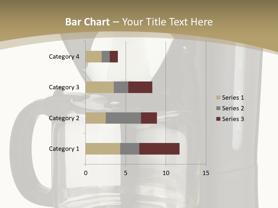 A Black Coffee Maker On A White Background PowerPoint Template