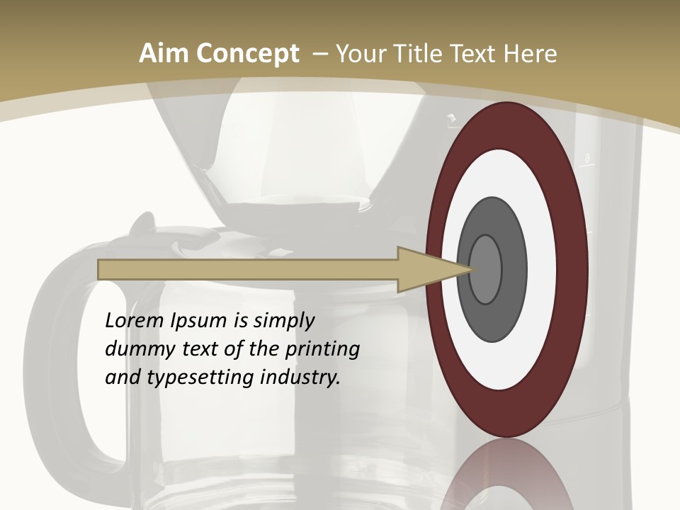 A Black Coffee Maker On A White Background PowerPoint Template