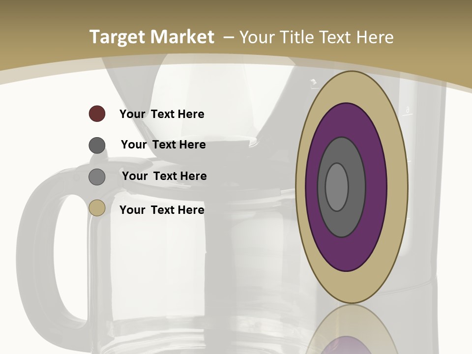 A Black Coffee Maker On A White Background PowerPoint Template