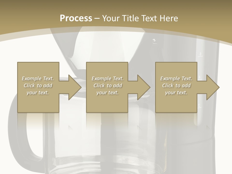 A Black Coffee Maker On A White Background PowerPoint Template