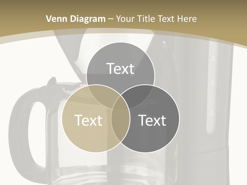 A Black Coffee Maker On A White Background PowerPoint Template