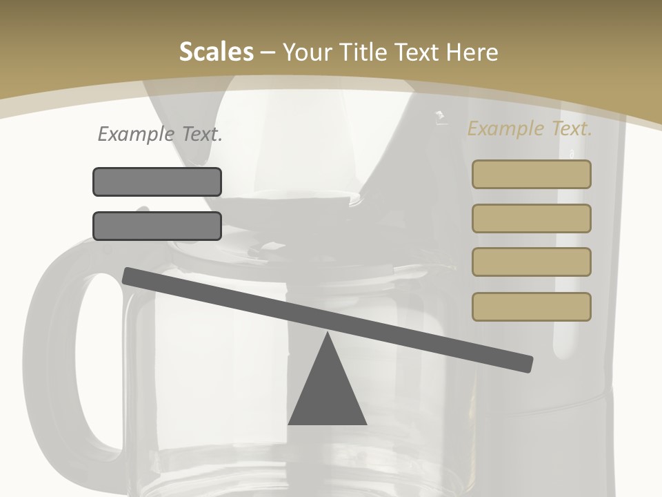 A Black Coffee Maker On A White Background PowerPoint Template