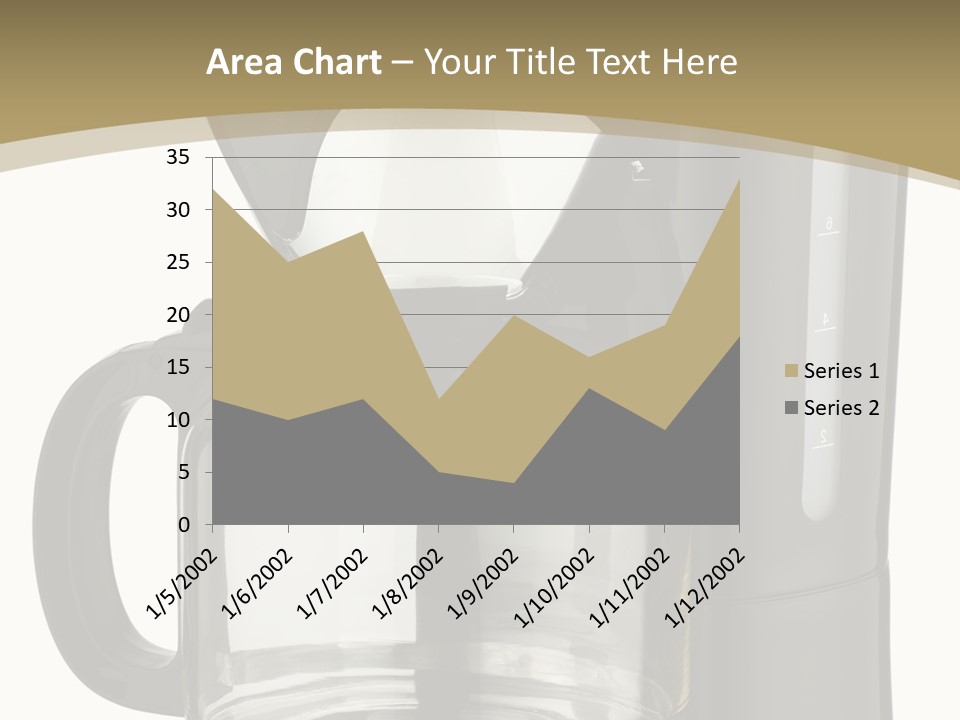 A Black Coffee Maker On A White Background PowerPoint Template