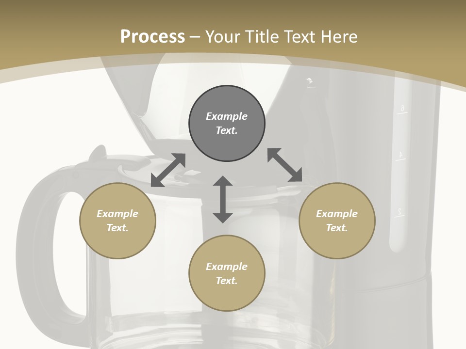A Black Coffee Maker On A White Background PowerPoint Template