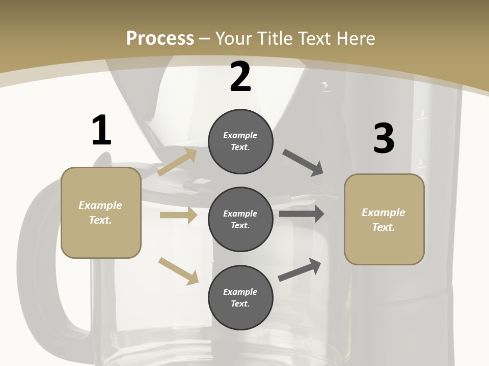 A Black Coffee Maker On A White Background PowerPoint Template