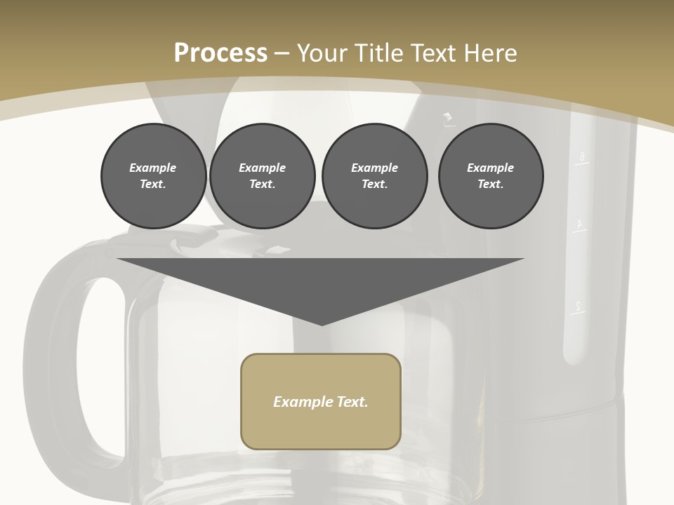 A Black Coffee Maker On A White Background PowerPoint Template