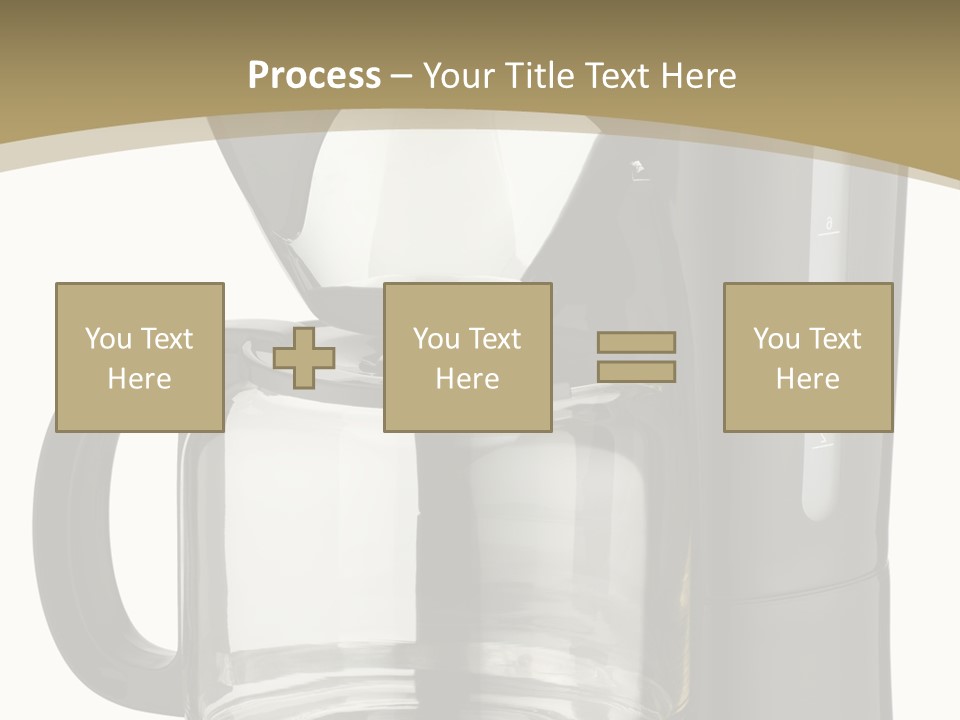 A Black Coffee Maker On A White Background PowerPoint Template