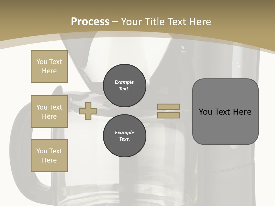 A Black Coffee Maker On A White Background PowerPoint Template
