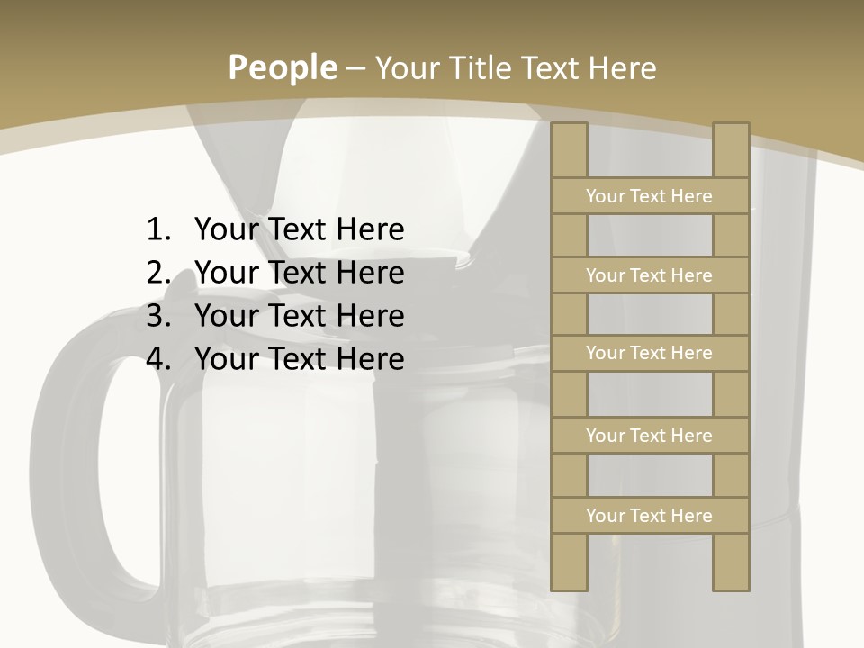 A Black Coffee Maker On A White Background PowerPoint Template