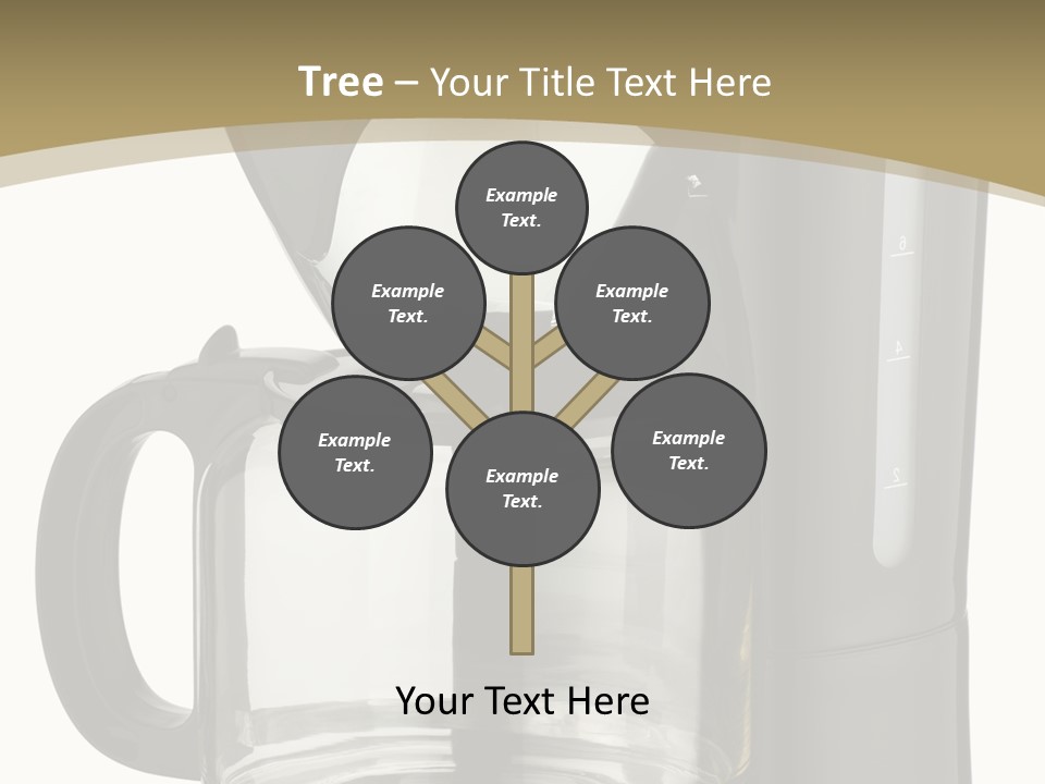 A Black Coffee Maker On A White Background PowerPoint Template