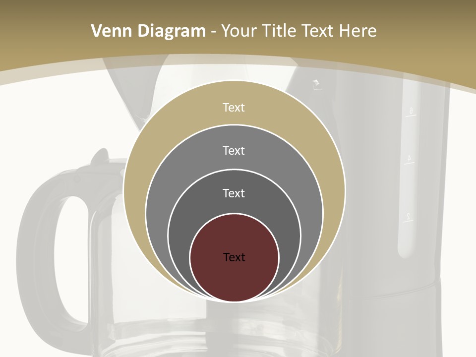 A Black Coffee Maker On A White Background PowerPoint Template