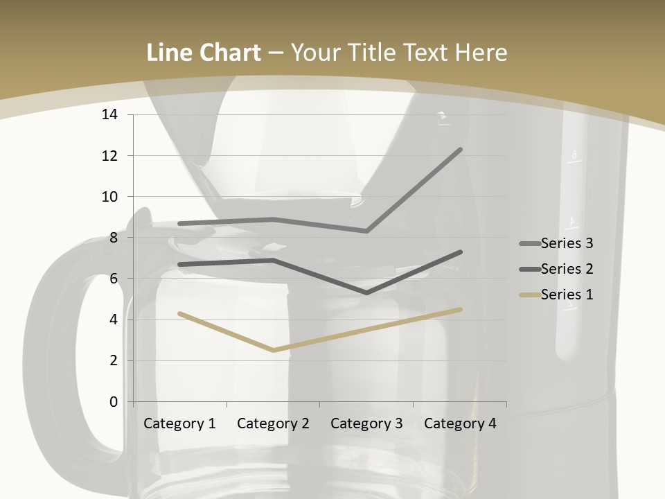 A Black Coffee Maker On A White Background PowerPoint Template