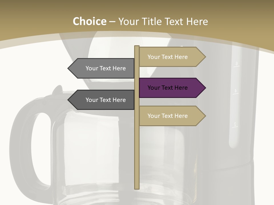 A Black Coffee Maker On A White Background PowerPoint Template