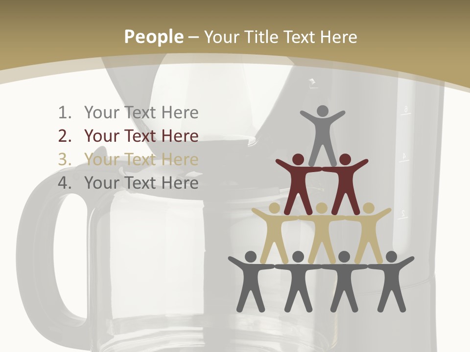 A Black Coffee Maker On A White Background PowerPoint Template