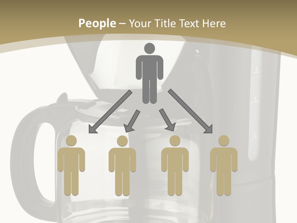 A Black Coffee Maker On A White Background PowerPoint Template