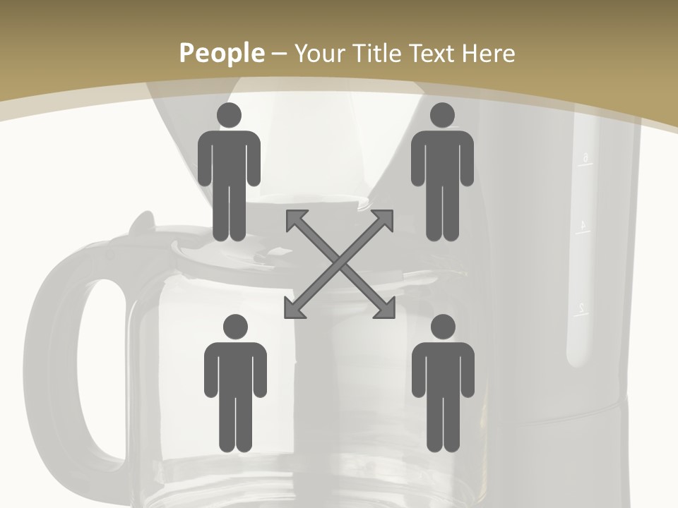 A Black Coffee Maker On A White Background PowerPoint Template