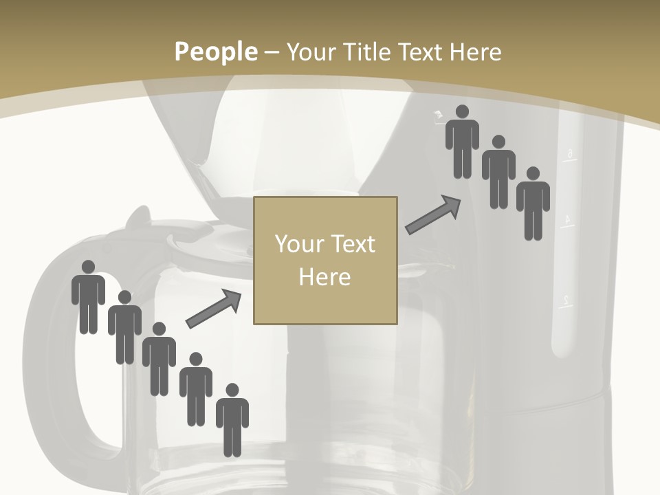 A Black Coffee Maker On A White Background PowerPoint Template