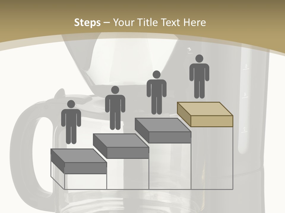 A Black Coffee Maker On A White Background PowerPoint Template