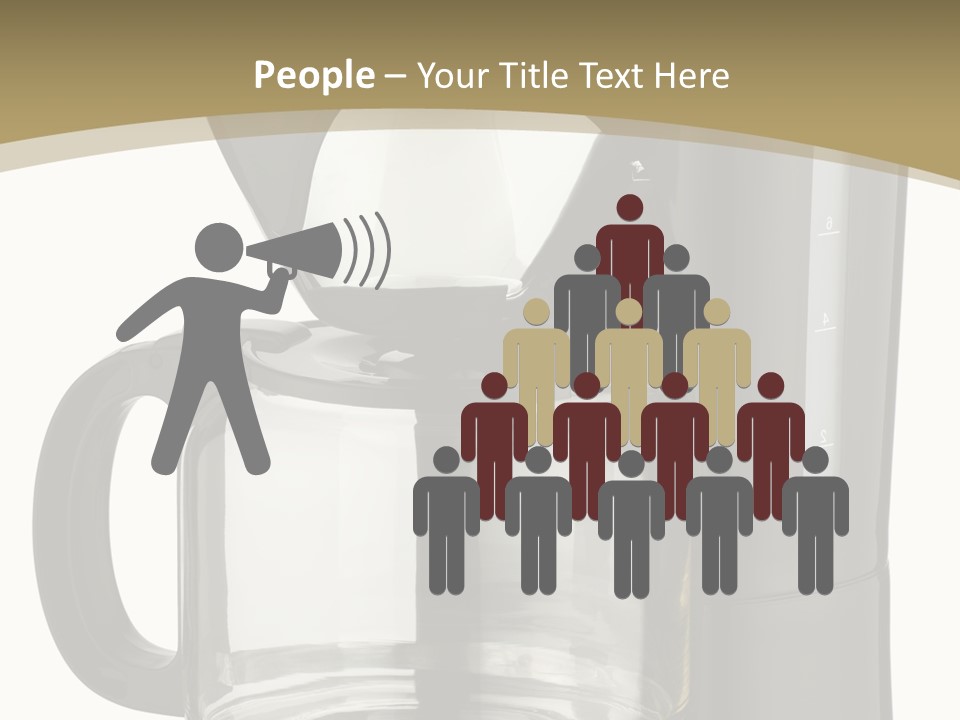 A Black Coffee Maker On A White Background PowerPoint Template