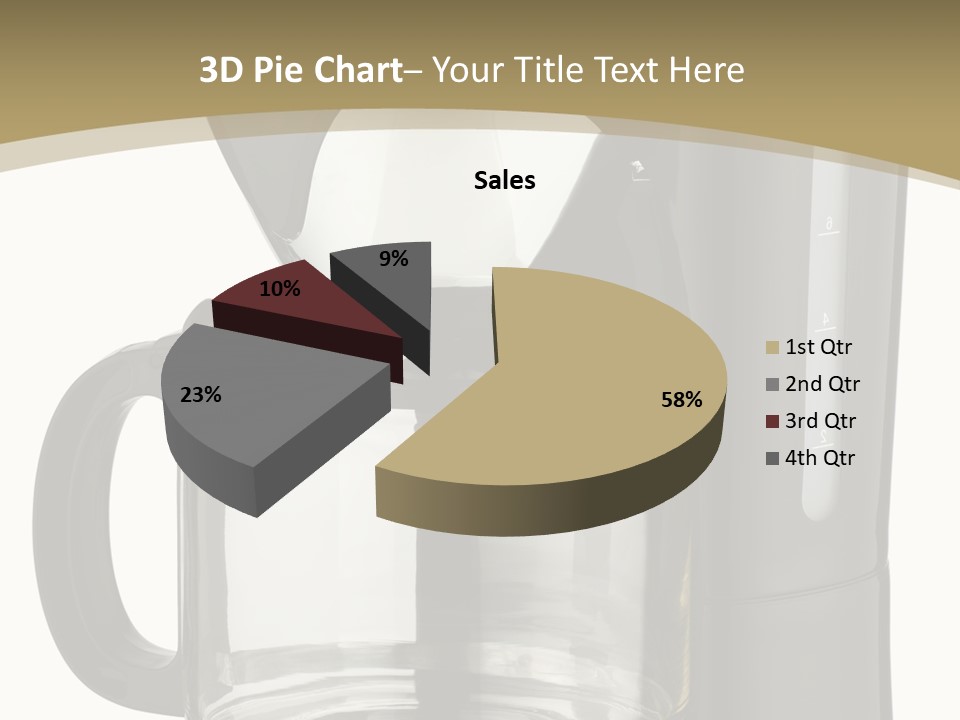 A Black Coffee Maker On A White Background PowerPoint Template