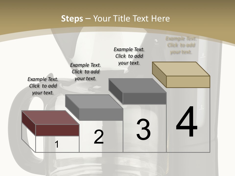 A Black Coffee Maker On A White Background PowerPoint Template