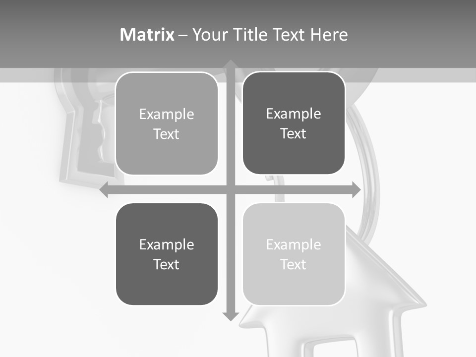 A House Key On A Key Chain With A House On It PowerPoint Template