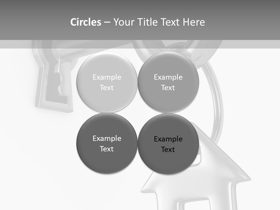 A House Key On A Key Chain With A House On It PowerPoint Template