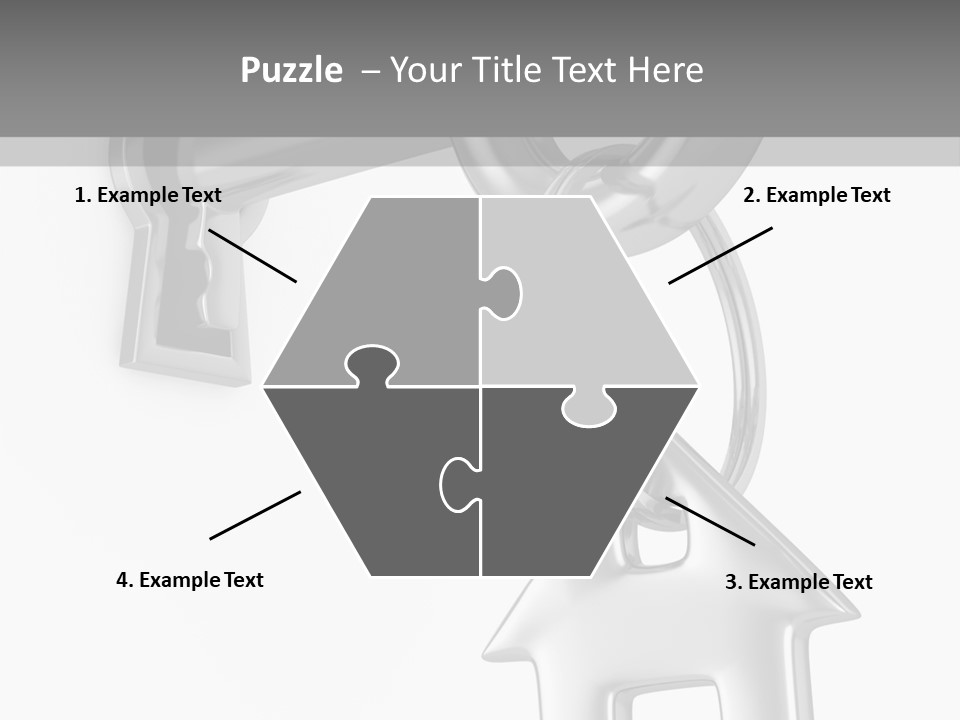 A House Key On A Key Chain With A House On It PowerPoint Template