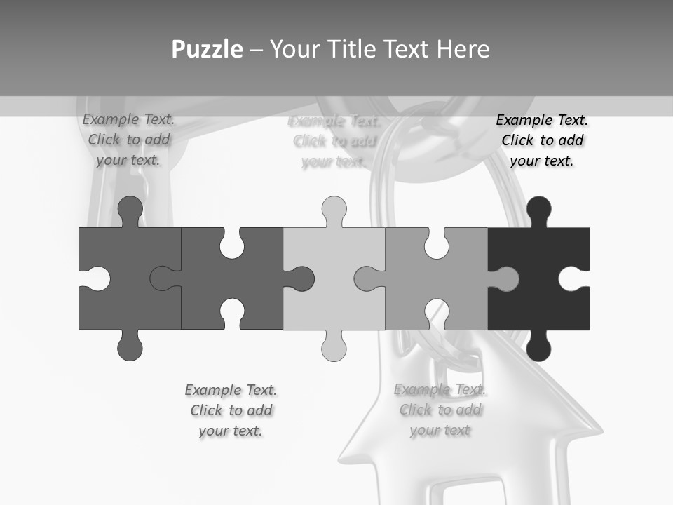 A House Key On A Key Chain With A House On It PowerPoint Template