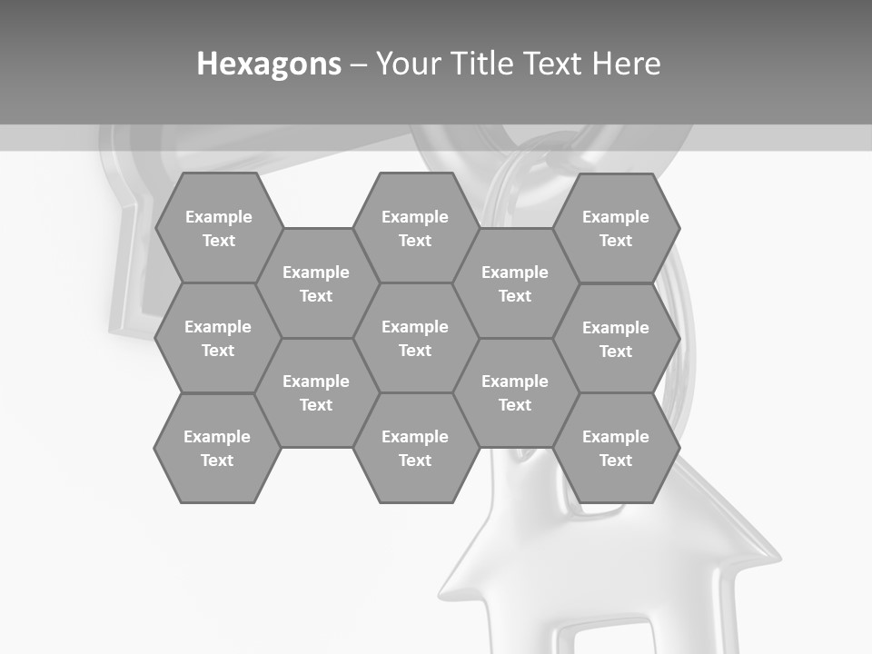 A House Key On A Key Chain With A House On It PowerPoint Template